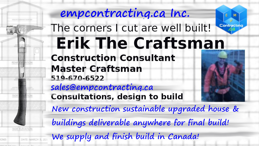 Erik the Craftsman - a true construction expert with light weight and heavy construction experience spanning almost 3 decades in 2020
